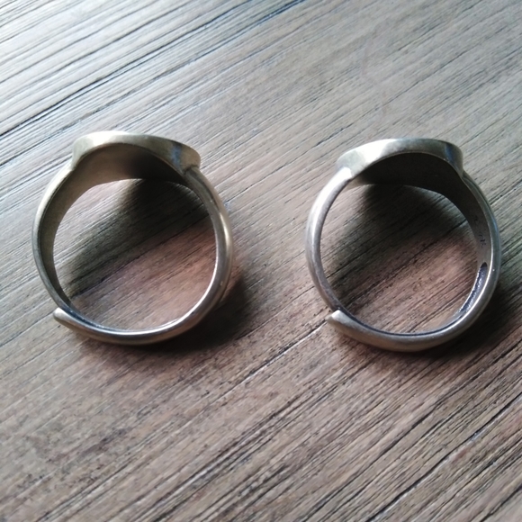 SILVER pair rings size adjustable - Picture 5 of 5